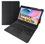 ProElite Wireless Bluetooth TouchPad Keyboard case for Samsung Galaxy Tab S6 Lite 10.4 Inch SM-P610/P615 with Pen Holder, Black