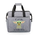 PICNIC TIME Star Wars Mandalorian Grogu On The Go Lunch Bag, Soft Cooler Lunch Box, Insulated Lunch Bag, (Heathered Gray)