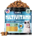 Cat Multivitamin Soft Chews – Supports Energy and Skin & Coat – with Taurine, B-Complex, Zinc Methionine & Selenium Yeast – Daily Health Supplement for Cats of All Ages (500 Chew)