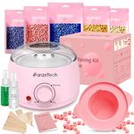 Waxing Kit, Wax Warmer, Wax Pot for Hair Removal: Wax Heater Kit for Waxing, 5 Packs Wax Beads and 30 Applicator Sticks, Painless Waxing Machine for Full Body