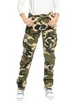 Mesinsefra Women's Wild Cargo Pants Military Army Camouflage Casual Work Combat Hiking Trousers with 8 Pockets Camo M 8