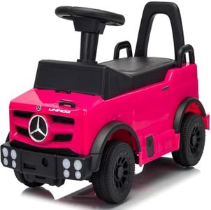 Toddler Ride on Cars Licensed Mercedes-Benz Kids Push Car,Kids Ride on Toys with Anti-Rollover,Wear-Resistant Wheels,Under Seat Storage-Pink