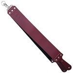 Parker’s Handmade Latigo Leather Straight Razor Strop for Sharpening Straight Razors & Knives – Made in USA – 3” x 27” (Red)