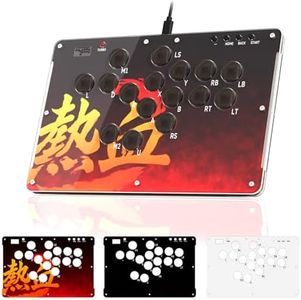 RK ROYAL KLUDGE T16 Arcade Stick 16 Keys with Custom RGB & Hot Swap, All-Button Arcade Controller for PC/Ps3/Ps4/Switch/Steam, SOCD & Turbo Functions, GP2040-CE