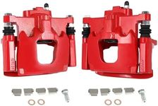 SCITOO 18B5046 18B5047 Disc Brake Calipers Assembly with Bracket Red Fit For Dodge Nitro 2007-2011,For Jeep Liberty 2008-2012,For Jeep Wrangler 2007-2017,For Jeep Wrangler JK 2018