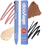 Alleyoop Pen Pal 4-in-1 Makeup Pen - Comes with Eyeliner, Highlighter, Lip Liner, and Eyebrow Pencil - Touch Up On the Go - Cruelty-Free, Vegan (In A Rouge (Light))