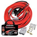 KRIEGER Jump Leads for Car Battery, 9 Meters, 50mm², 800Amp for Permanent Installation with Quick Connect Plug - 9 Mts. Booster Cables Allows to Jump Start a Battery from Behind a Vehicle