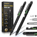 Gifts for Men Him Dad, Multitool Pen Set, Cool Gadgets for Men Boyfriend Husband Handyman on Birthday Fathers Day, Tactical Pen Unique Multi Tool with LED, Stylus, Level, Screwdriver, Flathead