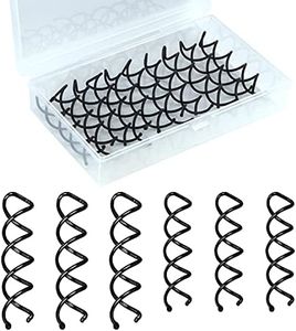 Spiral Bobby Pins Black with Storage Tin, 20 Pcs Spin Pins for Hair(2&2.4 Inch), Premium Spiral Hair Pins for Buns, Non Scratched Twist Screw Hair Pins for Women Girls and Kids