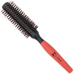 Kobe Pro Quiff Roller Large Round Men's Hair Brush 12 Rows of Ball-Tipped Bristles for volumising 20mm barrel creating waves & straightening easily Lifts the Hair & Prevents Pulling, superb Tool.