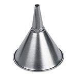 WirthCo 94471 Funnel King 1 Quart, 6" Center Spout Funnel with Removable Brass Strainer Screen., Galvanized, General Purpose