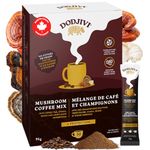 Dodjivi Made in Canada Organic Mushroom Coffee Instant Packets, Arabica Coffee with Lion's mane, Chaga, Turkey Tail, Reishi Mushroom Powder for Better Focus, Immune Support, Keto Friendly (30 Sticks, each 3.2gm)