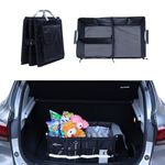Neodrift Trunk Master Pro Without Cooler Bag - Multi-Compartment Car Organizer, Durable & Portable Polyester, Anti-Skid For Sedan, Suv, Minivan - Ideal For Cargo, Gifts, Toys, Automobiles, Black