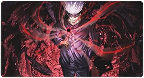 Anime Mouse pad Jujutssuu Kaisn Full Desk XXL Extended Gaming Mouse Pad Large Anime Mouse Pad Non-Slip Laptop Computer Keyboard Mousepad for Office & Home Desk Mat with Stitched Edges 2（75x40cm） (A)