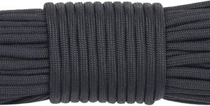 Kimaru 9 Strand 550 Paracord 100 Feet (31 Meters) 4mm Camping Rope for Tent Cord, Strapping Equipment, Outdoor Survival Cord (Black)