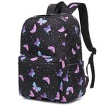 Butterfly School Backpack for Teens Girls, Womens College Bookbags Laptop Backpacks