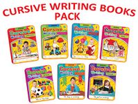 Cursive Writing 7 Books Pack - Capital Letters, Small Letters, Joining Letters, Words, Sentences - Handwriting Practice Books for Age 3-7 years (Set of 7 Books)