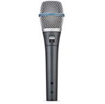 Shure BETA 87A Studio Grade Vocal Microphone with Built-in Pop Filter - Single Element Supercardioid Condenser Mic with A25D Mic Clip and Storage Bag, Ideal for Studio Recording and Live Performances