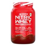 Bigmuscles Nutrition Nitric Whey protein | 27g Isolate Whey Protein | ProHydrolase Enzyme Tech. for Faster Absorption & Lean Muscle Growth | Rich Chocolate | 36g (1 Serving)