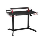 RESPAWN 3000 Computer Ergonomic Height Adjustable Gaming Desk, in Red (RSP-3000-RED)