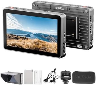 VILTROX DC-X2 6" Ultra-Bright 2000Nits Touchscreen Camera Field Monitor, 4K HDMI Loop in/Out Full HD 1920x1080 IPS Display, 3D LUT, Waveform, Focus Peaking, Vector Scope, with Sunshade Hood, Battery