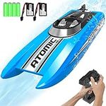 VOLANTEXRC RC Boat for Pools and Lakes, 20mph High Speed Remote Control Boat for Kids and Adults, 2.4Ghz Racing Ship with Self-righting, Reverse for Boys and Girls (795-5 Blue)