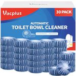 Vacplus Toilet Bowl Cleaners - 30 PACK, Ultra-Clean Toilet Cleaners for Deodorizing & Descaling, Long-Lasting Blue Toilet Bowl Cleaner Tablets with Sustained-Release Technology Against Tough Stains