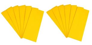 Decorama Yellow Crepe or Wrinkle Paper for DIY Flower Making and Wrapping | Decoration and Art & Craft, Size: 20 x 40 cm (Pack of 12)