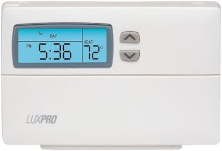 Lux Pro PSP511LC Programmable 5-2 Day Thermostat for Home Use; 1 Heat, 1 Cool