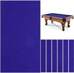Anjetan Billiard Tablecloth, 8.5Ft Billiard Pool Felt Cloth with 6 Cloth Strips, for 8 Foot Indoor Billiard Pool Table （Blue）