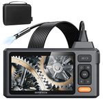 DEPSTECH 5"IPS Screen Borescope,1080P Dual Lens Endoscope with Split Screen,7.9mm Inspection Camera with EVA Case,16.5FT Detachable Cable,7 Lights, Handy Tool for Personal,Household and Industrial Use