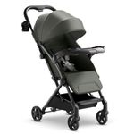 Mompush Lithe V2 Lightweight Stroller + Snack Tray, Ultra-Compact Fold & Airplane Ready Travel Stroller, Near Flat Recline Seat, Cup Holder, Raincover & Travelbag Included