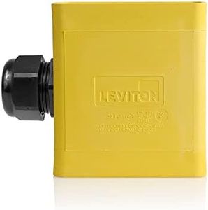 Leviton 3099-2Y Portable Outlet Box, Sing-Gang, Extra Deep, Pendant Style with Cable Diameter 0.590-Inch, 1.000-Inch, Yellow