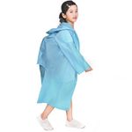 Kids Waterproof Rain Coat, EVA Rain Poncho with Hood for Girls Boys, Children Raincoat with School Bag Cover, Toddler Rainwear Rain Jacket Cape for Outdoor Cycling Hiking Camping Climbing (Blue)