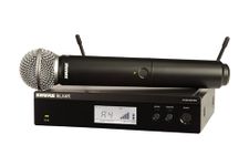 Shure BLX24R/SM58 UHF Wireless Microphone System - Perfect for Church, Karaoke, Vocals - 14-Hour Battery Life, 300 ft Range | SM58 Handheld Vocal Mic, Single Channel Rack Mount Receiver | H11 Band