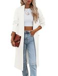 CHICZONE Women Cardigan Sweater Ladies Cardigans Jacket Long Sleeve Fall Winter Chunky Knit Lightweight Open Front Trendy Work Cardigan Coat Off White Small