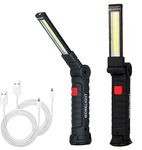 LED Work Lights Drop Light-COB Rechargeable Work Light with Magnetic Base for Mechanics, Portable LED Handheld Flashlights Light for Car Repair, Home, Garage, Emergency,BBQ,Camping (1)