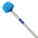 Duster, Cobweb Duster with Extension Pole, Medium Stiff Bristles Cobweb Duster Head & 6-Feet Stainless Steel Pole Ceiling Fan Duster for Outdoor Indoor Cleaning