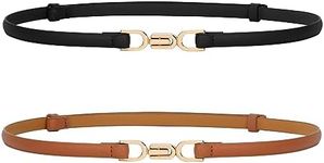 JASGOOD Women's Skinny Leather Belt