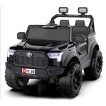 Leotoon Stargazer Kids SUV | 2B 6V/5AH | 4M 12V/17000 RPM | 2.4 GHz Remote | USB/MP3 | 2 Seater | Rocking Function | Dual Tone Headlights | Power Display | BIS Certified | (Metallic Black) (3-8 Years)