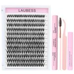 Lash Extension Kit 40D Lash Clusters Kit Lash Bond and Seal Waterproof Individual Lashes Kit DIY Eyelash Extension Kit Lash Remover Brush Tweezers DIY Lash Extension Kit (Set 40D-0.07D-9-16Mix)