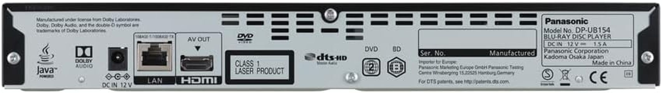 Panasonic 4K Blu-Ray Player – Black