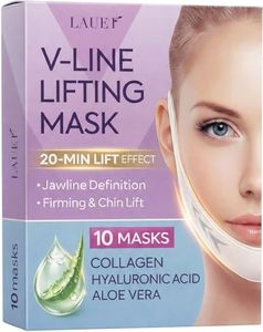 V Shaped Contouring Face Mask Line Shaping Lifting Belt Neck Reduction Jawline Lift Tape Enhancer Face Patch Firming Tightening Skin Chin Up Sculpting Collagen Mask Hyaluronic Acid Aloe Vera 10pcs