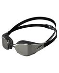 Speedo Unisex Adult Fastskin Hyper Elite Hydroscopic Curved Mirror Lens Swim Goggles | Anti Fog Coated Lens | 100% UV Protection | Adjustable Strap with Tensioning Scale