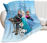 SFODTN Frozen Fleece Blanket Frozen Flannel Blanket Fro-zen 3D Printed Ultra-soft Micro Lightweight and Warm Blanket Christmas Birthday Present for Boys Girls Kids Baby 100 * 150cm