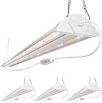 FREELICHT 4Pack 4FT Grow Light for Indoor Plants, Timer, 60W Full Spectrum