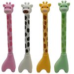 Maydahui 12PCS Giraffe Shape Rollerball Pen Cute Donkey Pens Cartoon Animal Pen Black Ink Creative Pedestal Design for School Students Party Office