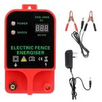 Electric Fence Energiser 6.2 Miles Electric Fence Charger 2J Output High Voltage Pulse Controller for Livestock,Large Animals,Cattle,Horse,Sheep (without Alarm)