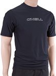 O'Neill Wetsuits UV Sun Protection Mens Basic Skins Tee Sun Shirt Rash Guard, Black, X-Large