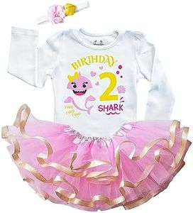Luke and Lulu Birthday Outfit Girl Shark Design - 2nd Birthday Girl
